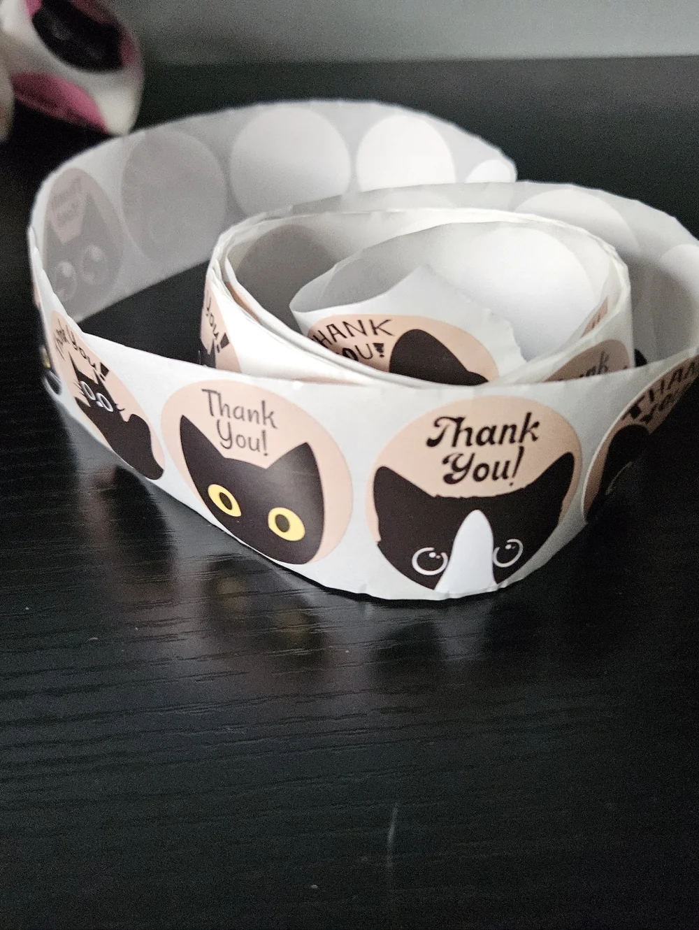 Funny Cat Thank You Stickers